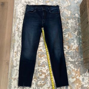 Mother High Waisted Looker Ankle Fray